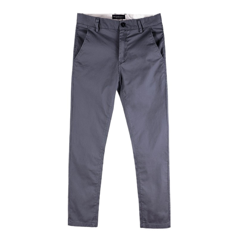 Pantaloni Slim Fit, Modello Chino In Tessuto Twill Cotone Elasticizzato, Effetto Leggermente Slavato  | Pantaloni